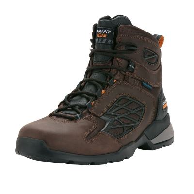 Ariat Work: Rebar Flex 6" Waterproof Zapatos de Seguridad Hombre - Marrones Oscuro (PSJOV7143)